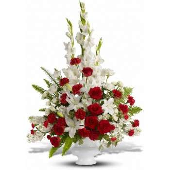 Como hacer un centro de flores artificiales con claveles y gladiolos   Arreglos florales funerarios, Arreglos florales sencillos, Arreglos florales  creativos